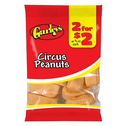 Gurley's Circus Peanuts 1.75oz 12ct pack — full package