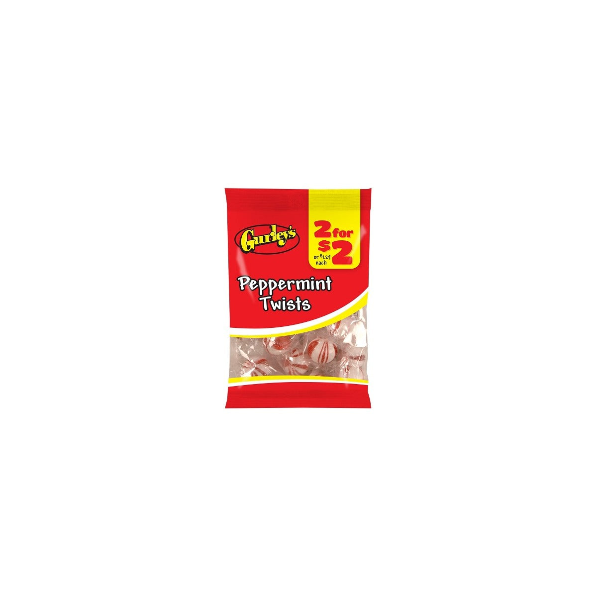 Gurley's Peppermint Twists 1.5oz pack — full package