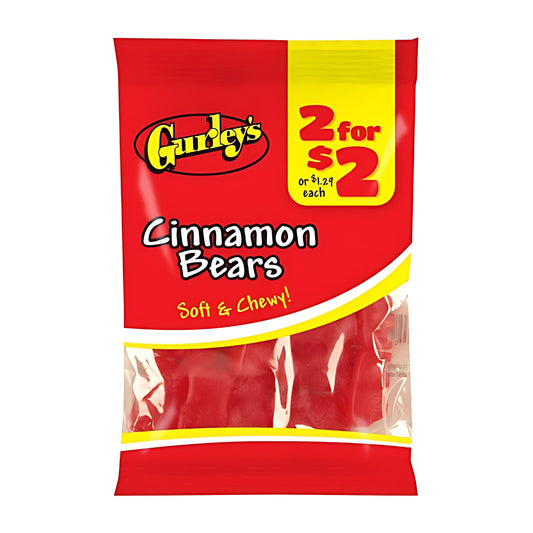 Gurley's Cinnamon Bears 2.5oz pack — full package