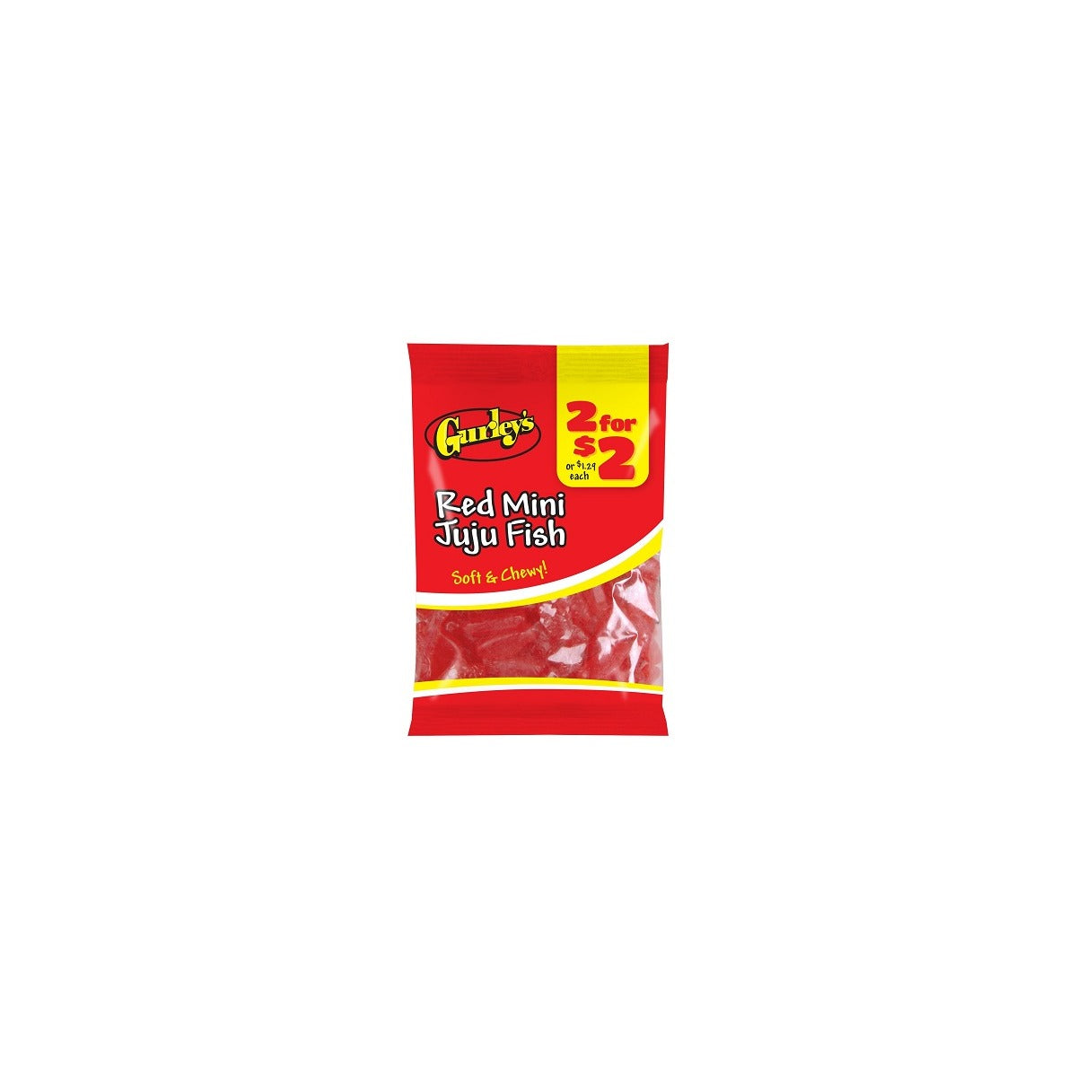 Gurley's Red Mini Juju Fish 2.25oz pack — full package