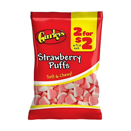 Gurley's Strawberry Puffs 2.25oz pack — full package