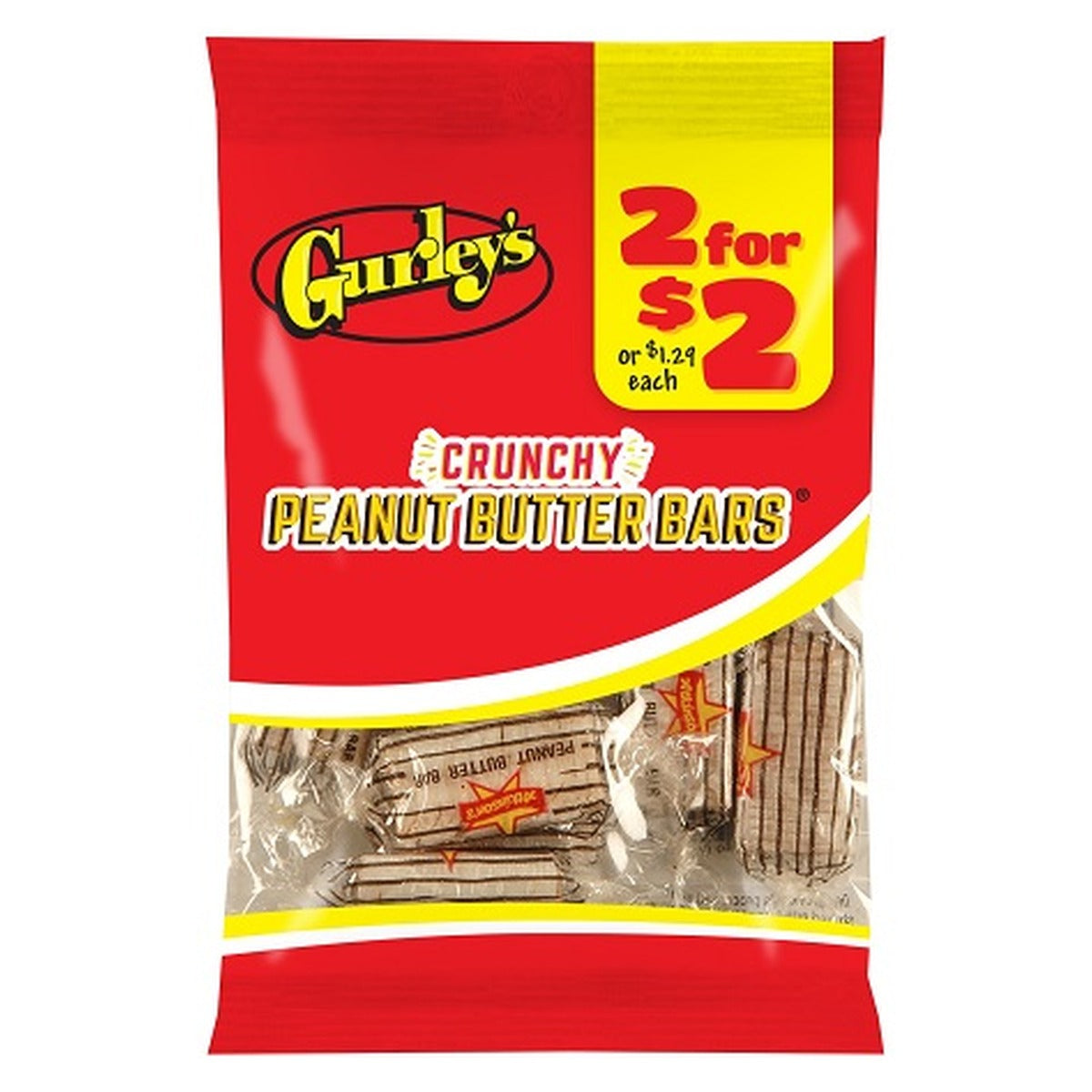 Gurley's Peanut Butter Bars 1.75oz 12ct pack — full package