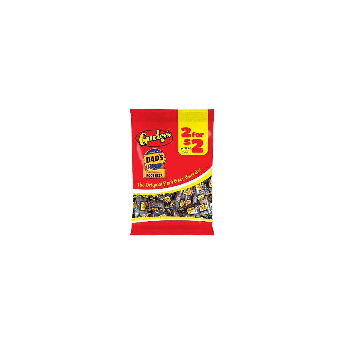 Gurley's Root Beer Barrels 2.25oz pack — full package