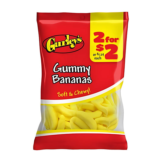 Gurley's Gummy Bananas 2.25oz pack — full package