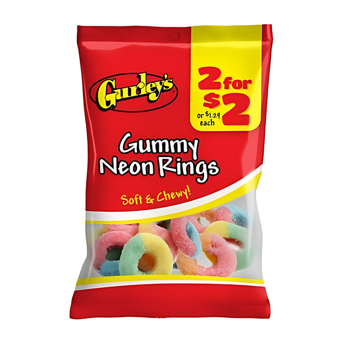 Gurley's Gummy Neon Rings 2.25oz