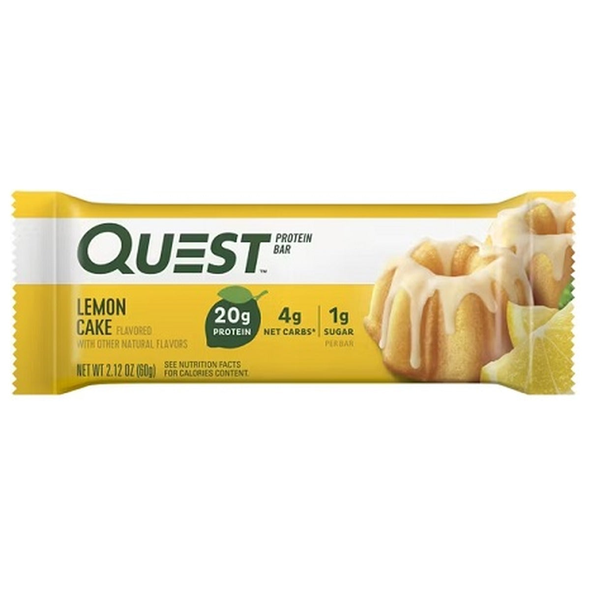 Quest Bar Original Lemon Cake 2.12oz 12ct pack — full package