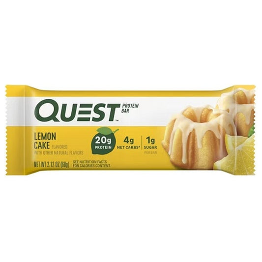 Quest Bar Original Lemon Cake 2.12oz 12ct pack — full package