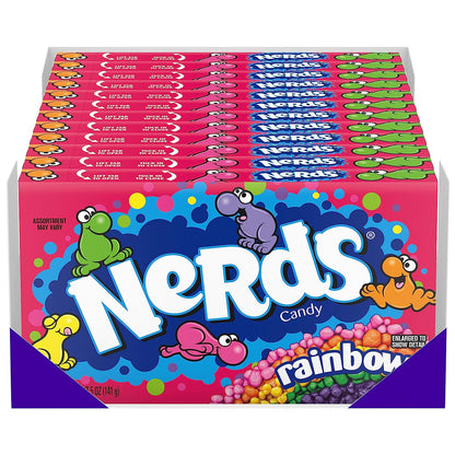 Nerds Candy, Rainbow, 5 Ounce Movie Theater Candy Box (Pack of 12)