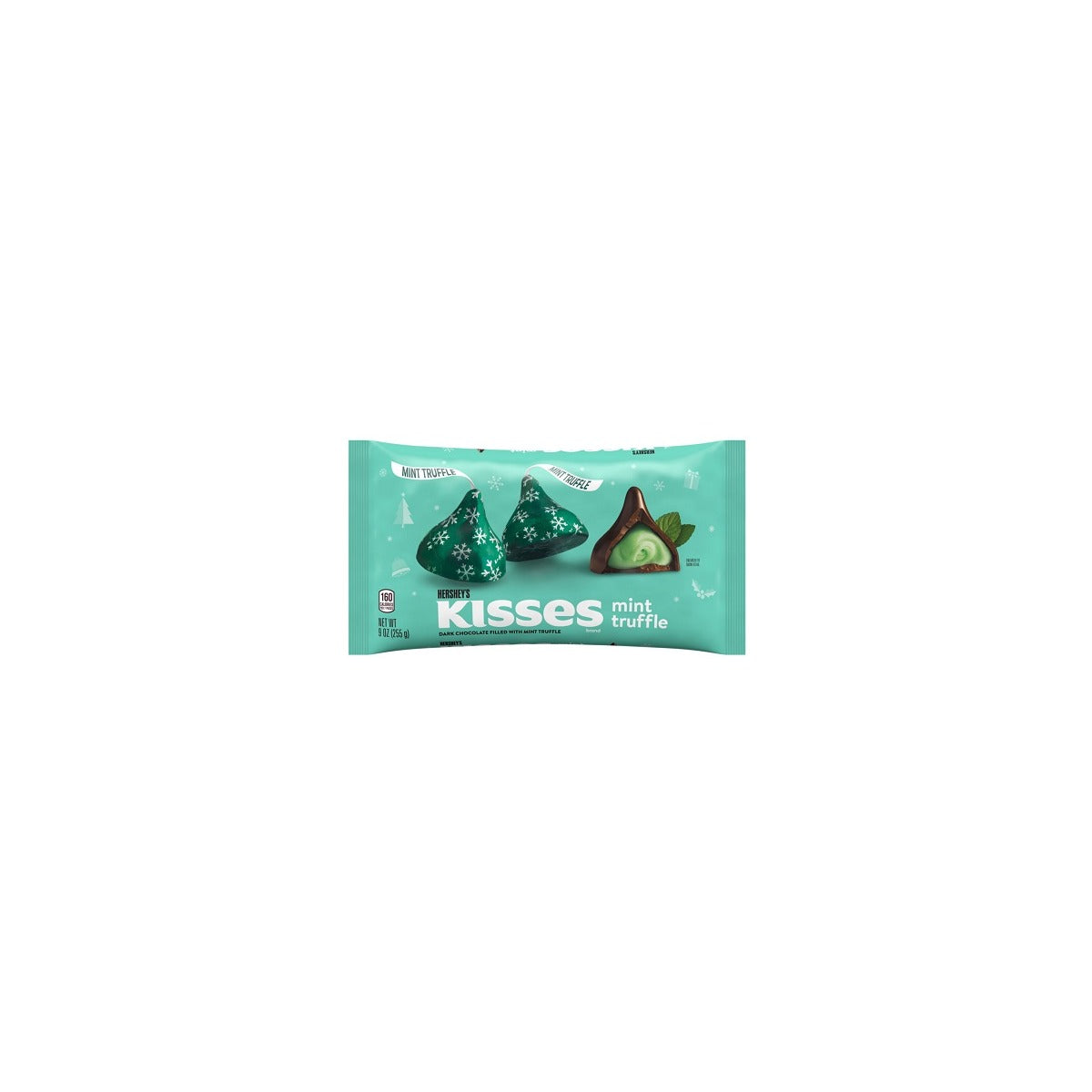 Hershey's Kisses Mint Truffle Limited Edition 9oz pack — full package