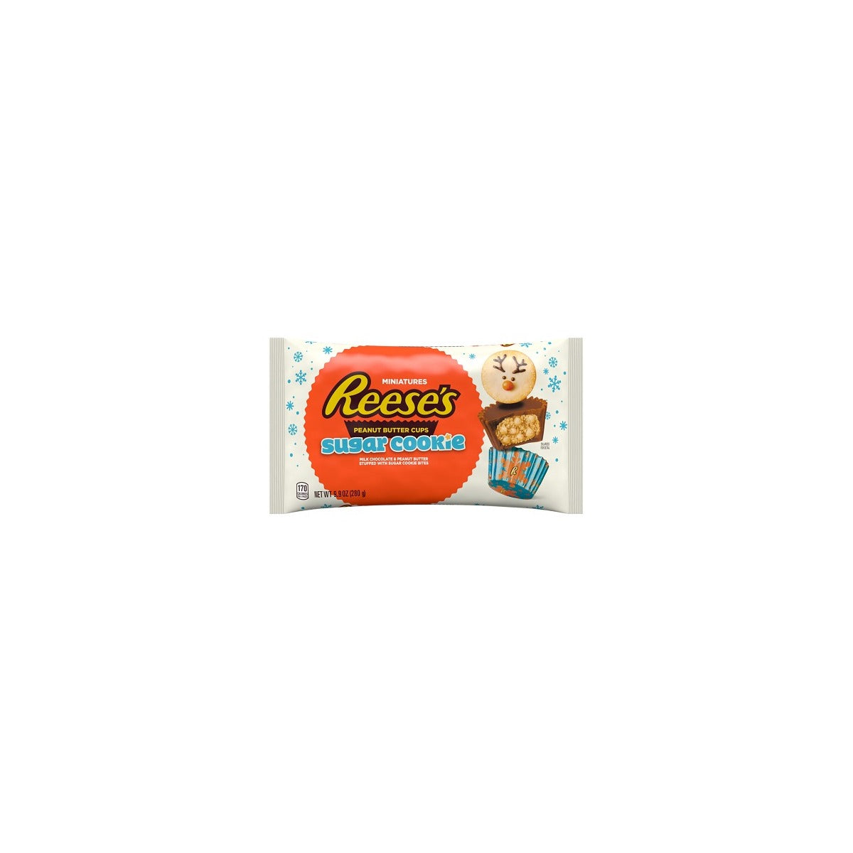 Reese's Sugar Cookie Miniatures Peanut Butter Cups Limited Edition 9.9oz pack — full package
