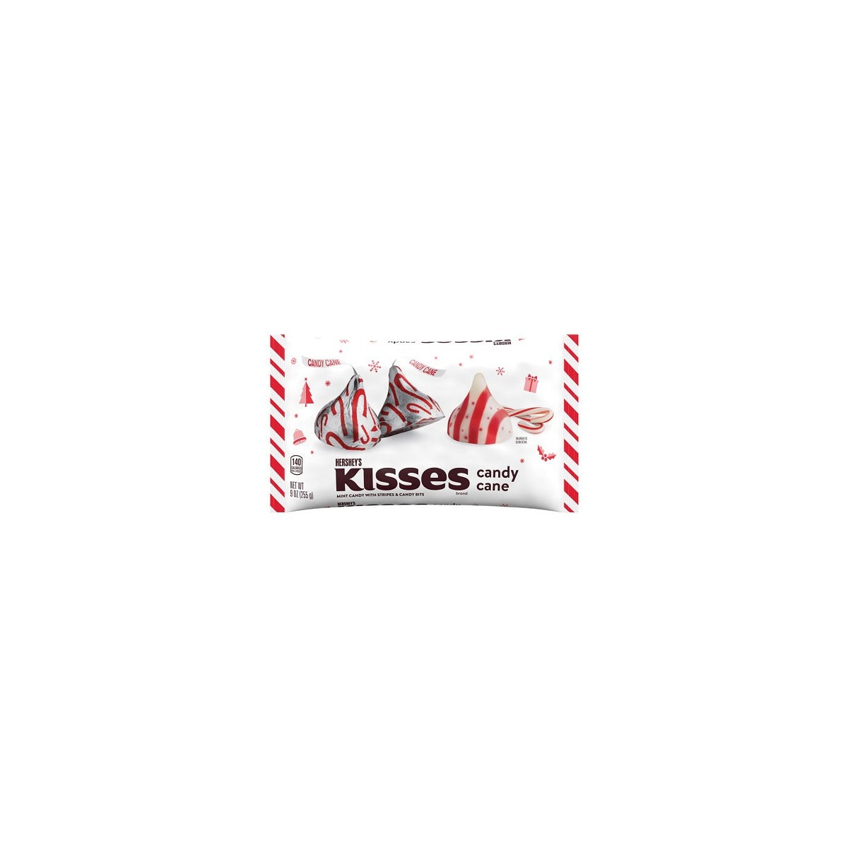 Hershey's Kisses Candy Cane Limited Edition 9oz pack — full package