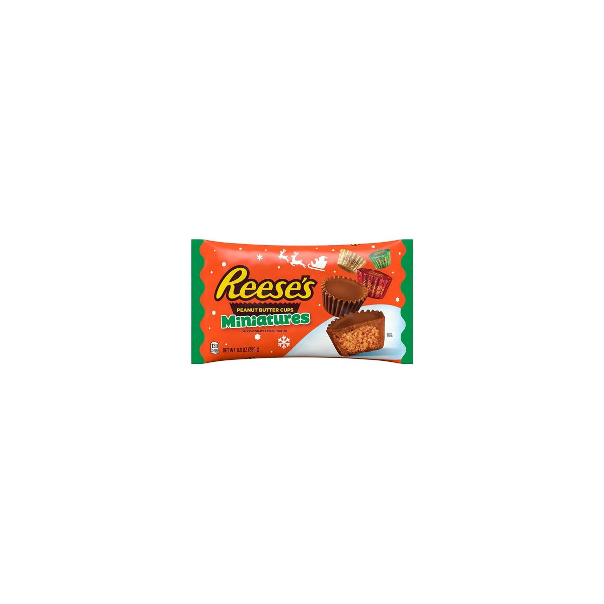 Reese's Miniatures Milk Chocolate Peanut Butter Cups Limited Edition 9.9oz pack — full package