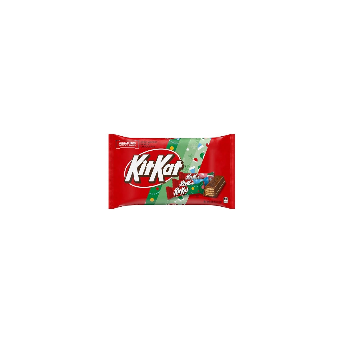 Kit Kat Holiday Milk Chocolate Minis Limited Edition 9.6oz pack — full package