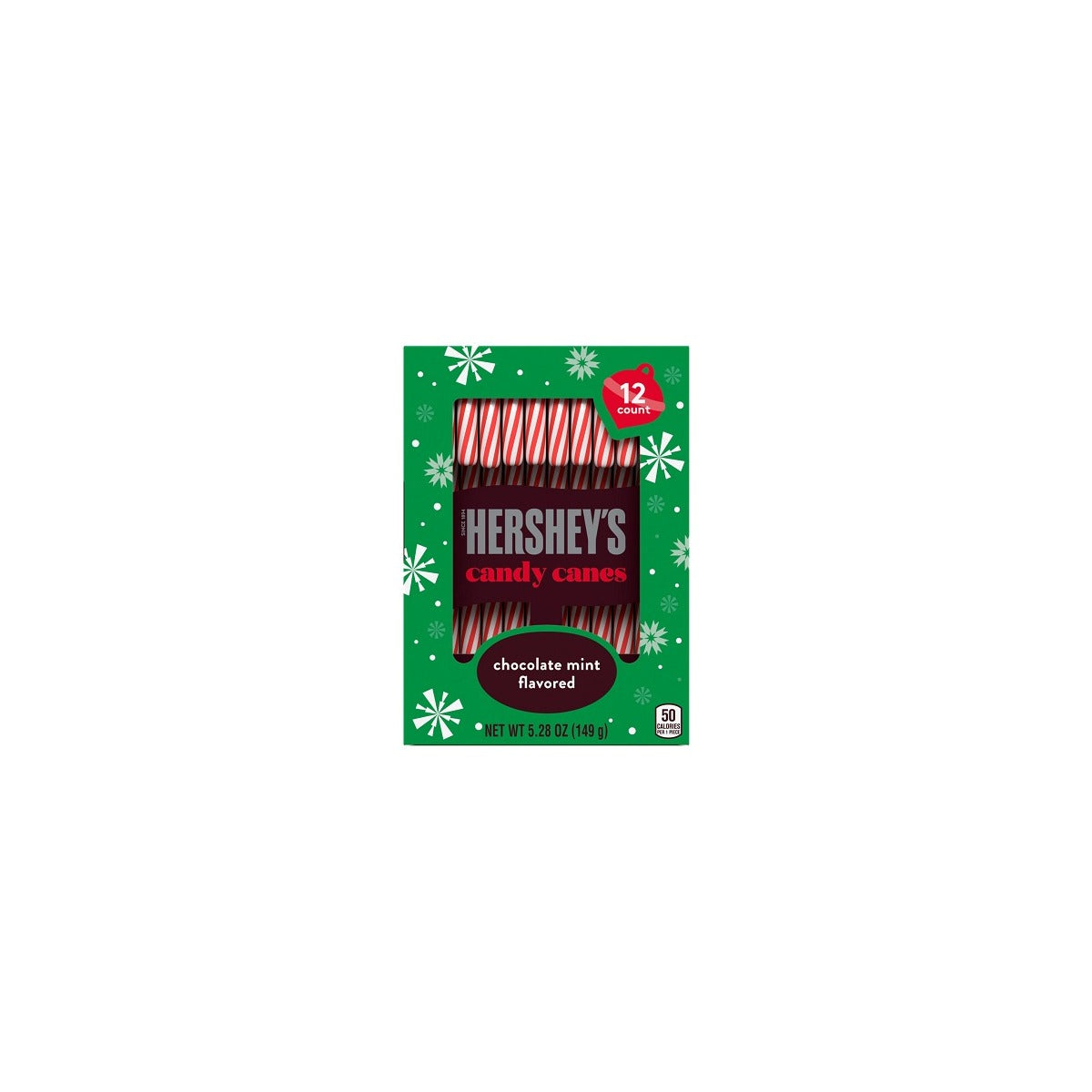 Hershey's Chocolate Mint Candy Canes Limited Edition 5.28oz pack — full package
