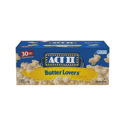 ACT II Microwave Popcorn Butter Lovers 2.75oz pack — full package