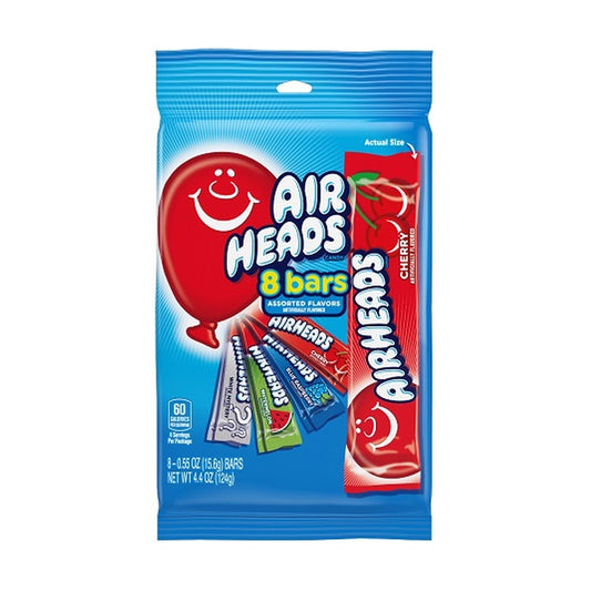 Airheads Assorted 8 Bars Peg Bags 4.4oz