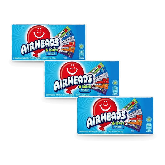 Airheads Assorted Fruit 3.3oz Theater Boxes 3-Pack