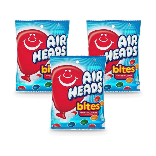 Airheads Bites Fruit Peg Bags 3.8oz 3-Pack