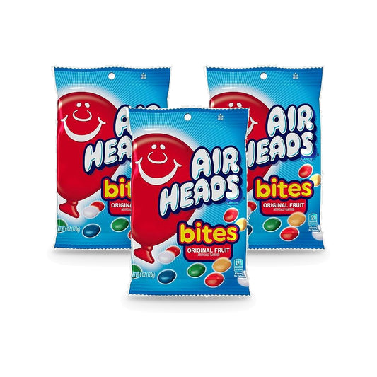 Airheads Bites Fruit Peg Bags 6oz 3-Pack