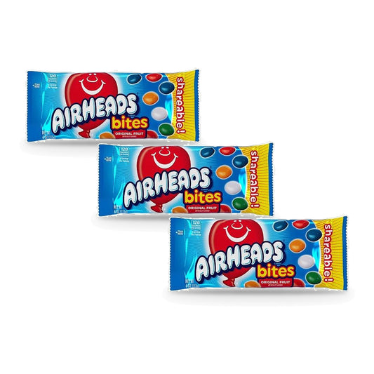 Airheads Bites Fruit Shareable Bags 4oz 3-Pack