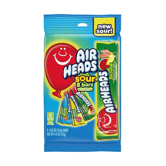 Airheads Sour 8 Bars Peg Bags 4.4oz