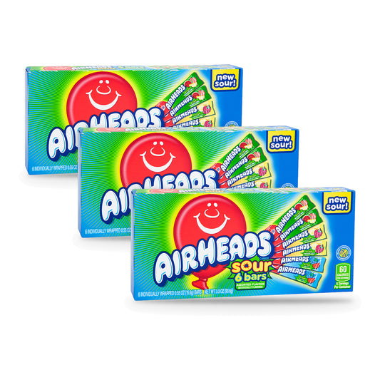 Airheads Sour Assorted 3.3oz Theater Boxes 3-Pack