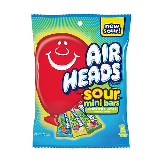Airheads Sour Mini Bars Peg Bags 3oz