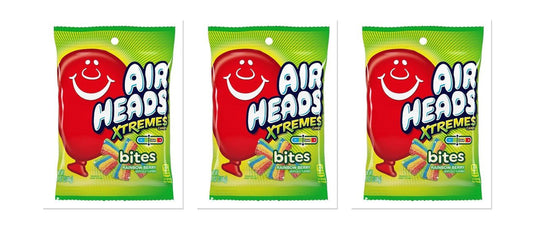 Airheads Xtremes Bites Rainbow Berry 3.8oz Peg Bag 3-Pack