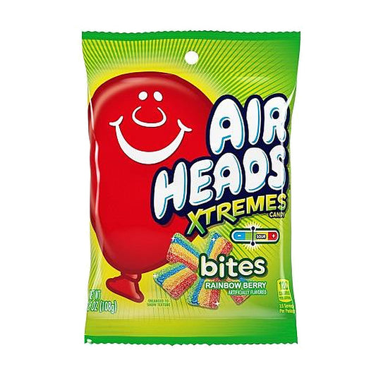 Airheads Xtremes Bites Rainbow Berry 3.8oz Peg Bag