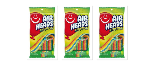 Airheads Xtremes Rainbow Berry 4.5oz Peg Bag 3-Pack