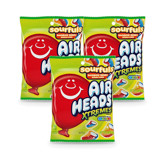 Airheads Xtremes Sourfuls 2.8oz Peg Bag 3-Pack