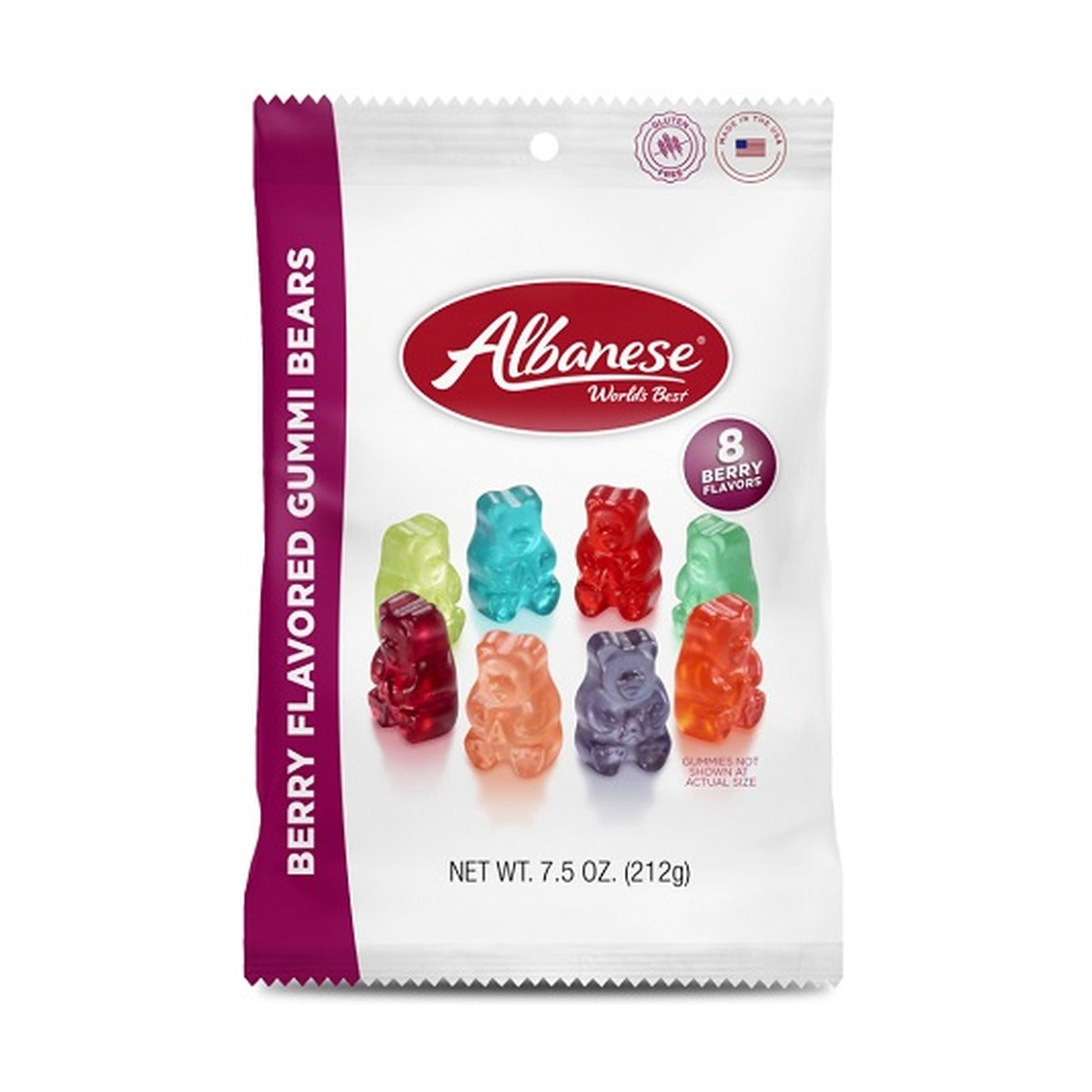 Albanese Berry Flavored Gummi Bears 7.5oz Peg Bags