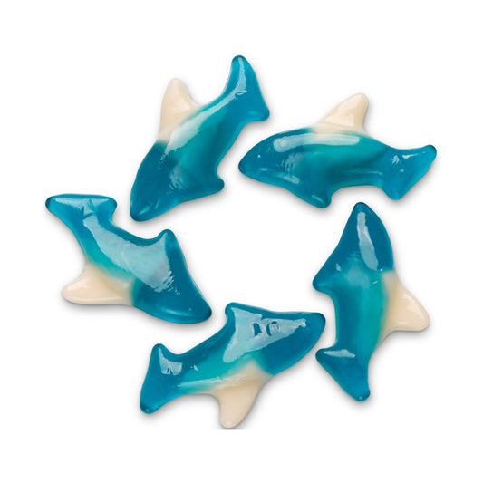 Albanese Bulk Blue Gummi Sharks 5lb — Case of 4