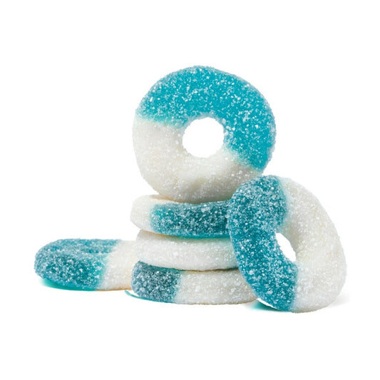 Albanese Bulk Gummi Blue Raspberry Rings 4.5lb — Case of 4