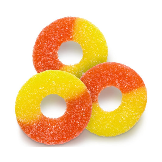 Albanese Bulk Gummi Peach Rings 4.5lb — Case of 4