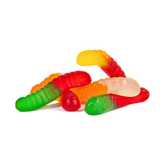 Albanese Bulk Mini Assorted Fruit Gummi Worms 2" 5lb — Case of 4