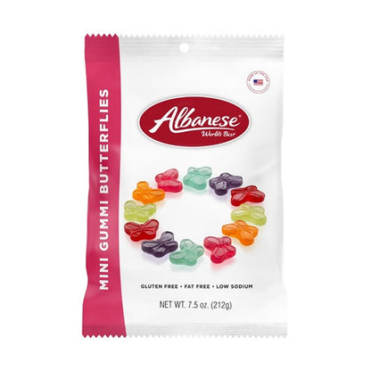 Albanese Mini Gummi Butterflies 7.5oz Peg Bags
