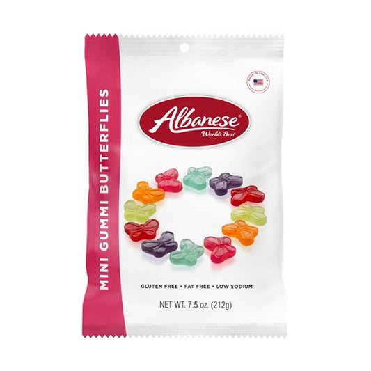 Albanese Mini Gummi Butterflies 7.5oz Peg Bags