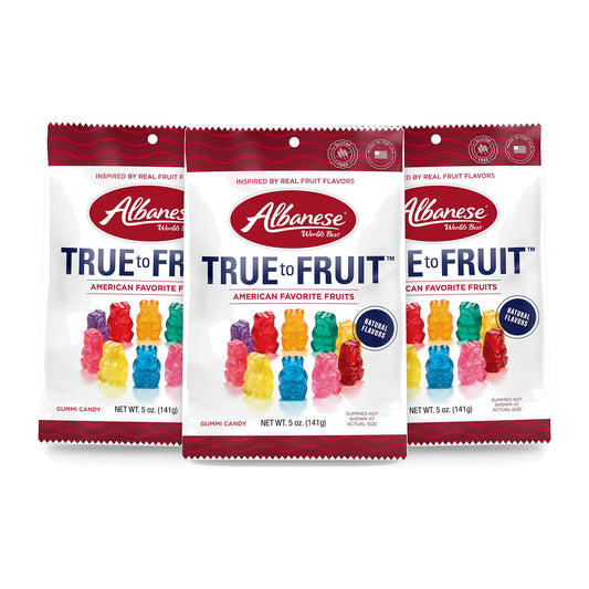 Albanese True to Fruit American Favorite Fruits 5oz Peg Bags 3-pack