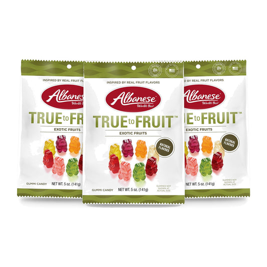 Albanese True to Fruit Exotic Fruits 5oz Peg Bags 3-pack