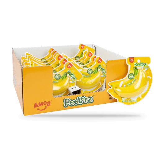 Amos Peelerz Giant Gummy Banana 4.76oz, Box of 12 blister packs in display box