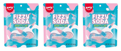 Amos Swedish Fizzy Soda Peg Bags 5oz — 3-Pack