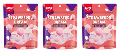 Amos Swedish Strawberry Dream Peg Bags 5oz — 3-Pack