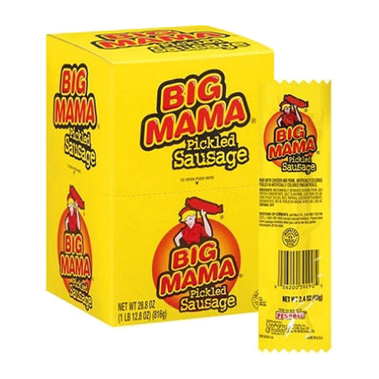 Big Mama Pickled Sausage 2.4oz pack — full package