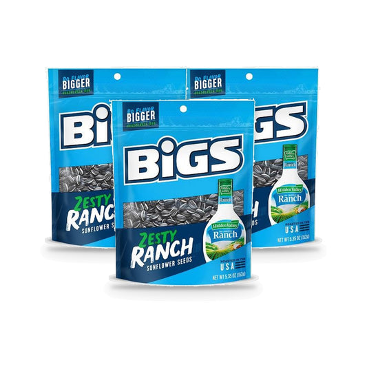 BIGS Sunflower Seeds Hidden Valley Ranch 5.35oz 3-Pack