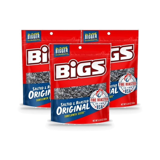 BIGS Sunflower Seeds Original Salted 5.35oz 3-Pack