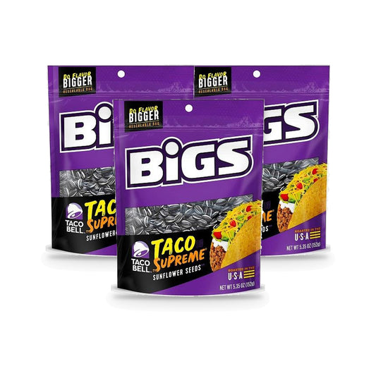 BIGS Sunflower Seeds Taco Bell 5.35oz 3-Pack