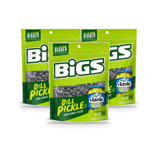 BIGS Sunflower Seeds Vlasic Dill Pickle 5.35oz 3-Pack