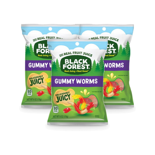 Black Forest Gummy Worms 6oz Peg Bag - 3-Pack