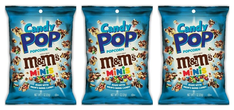 Candy Pop M&M's Minis Popcorn 1oz Bags — 3-Pack